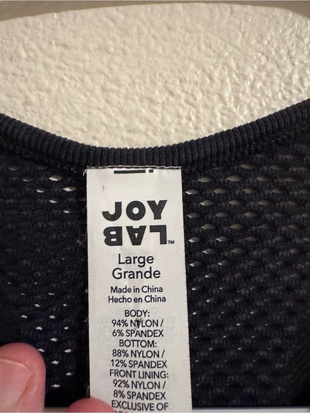 JoyLab Ribbed High-Neck Crop Tank V - Picture 2 of 3